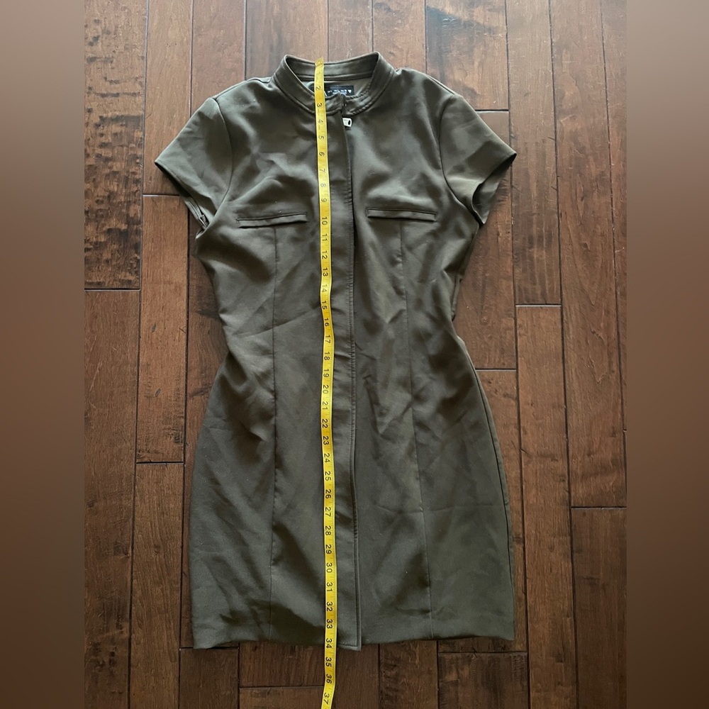 ZARA Button Down Short Sleeve Mini Dress - Picture 10 of 12